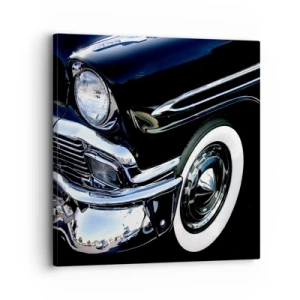 Canvastavla - Bild på duk - Klassik i silver, svart och vit - 30x30 cm