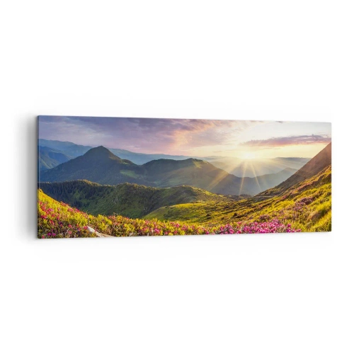 Canvastavla - Bild på duk - Fjällmorgonens fräschhet - 140x50 cm