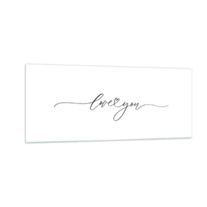 Glastavla - Bild på glas - Svart på vitt - 100x40 cm