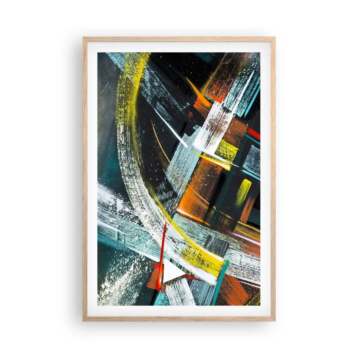 Affisch i ram av ljusek - Rörelsens energi - 61x91 cm