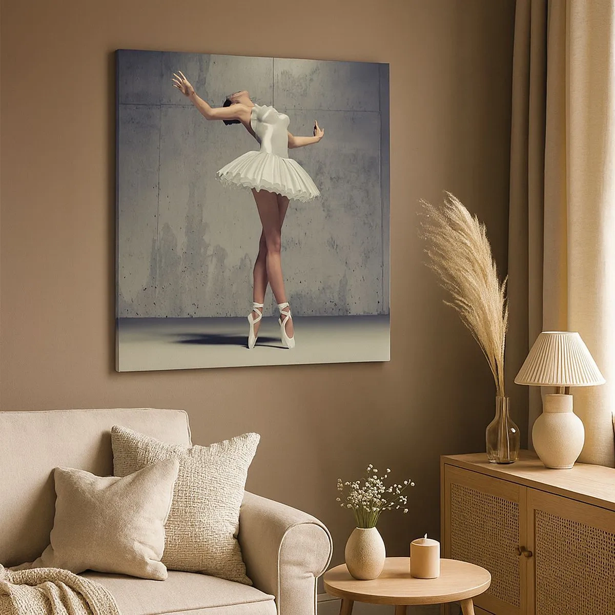 Canvastavla - Bild på duk - Lätt som en fågel - 30x30 cm