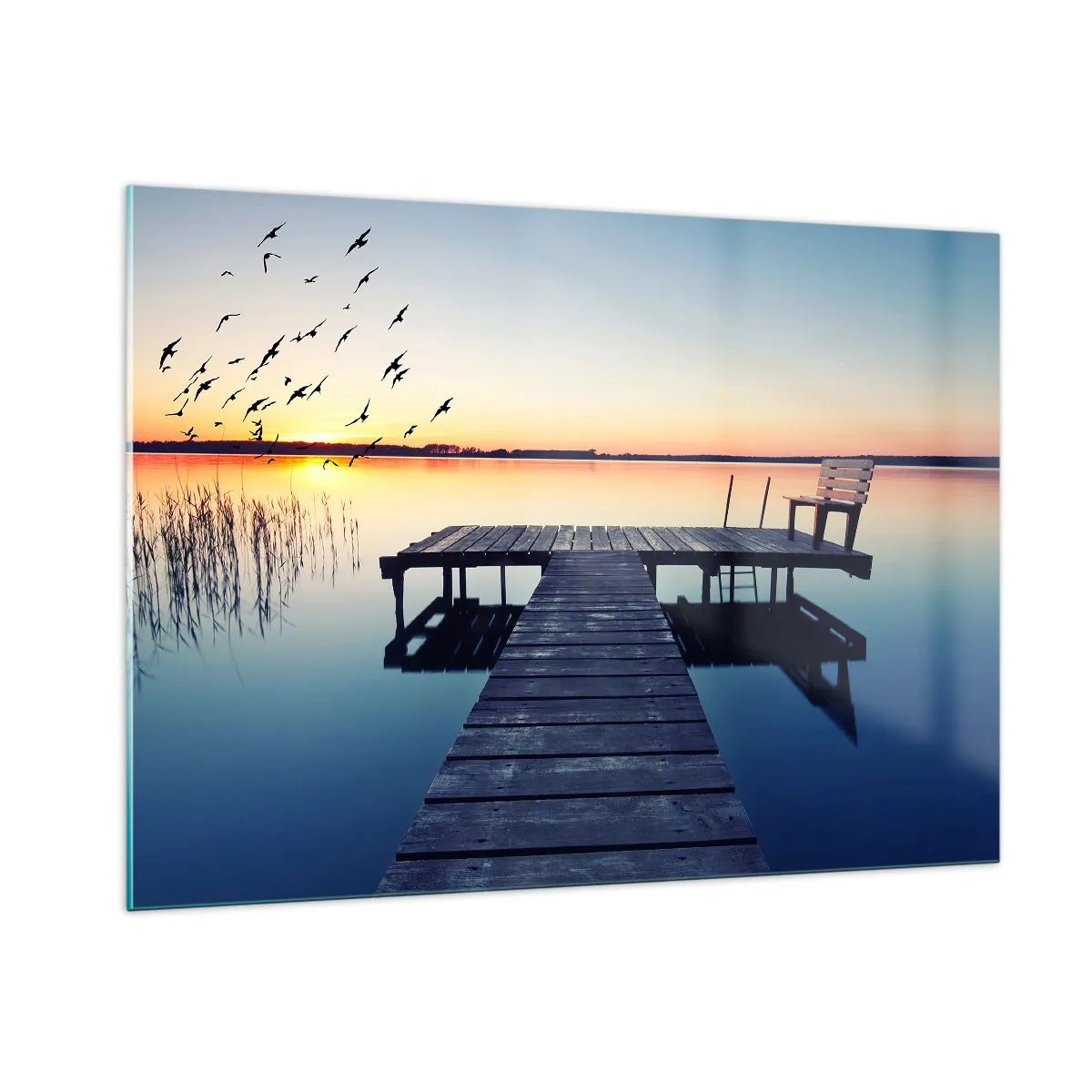 Glastavla - Bild på glas - Det var en bra dag - 100x70 cm