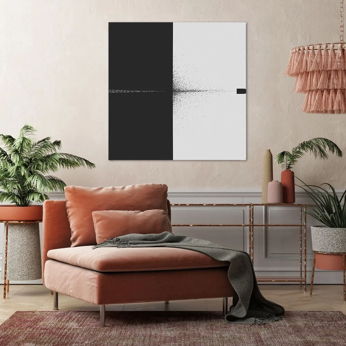 Canvastavla - Bild på duk - Rakt mot målet - 50x50 cm