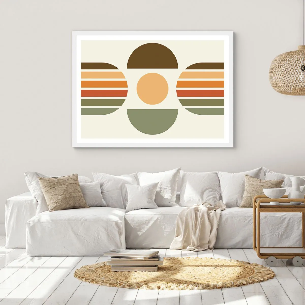 Affisch i vit ram - I jordens färger - 100x70 cm