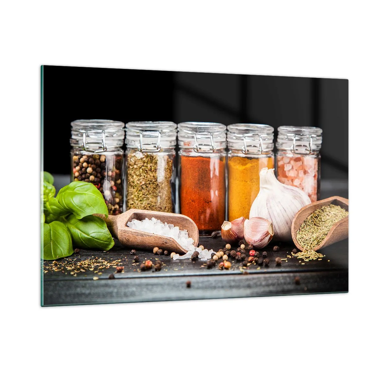 Glastavla - Bild på glas - Så att livet har smak - 120x80 cm