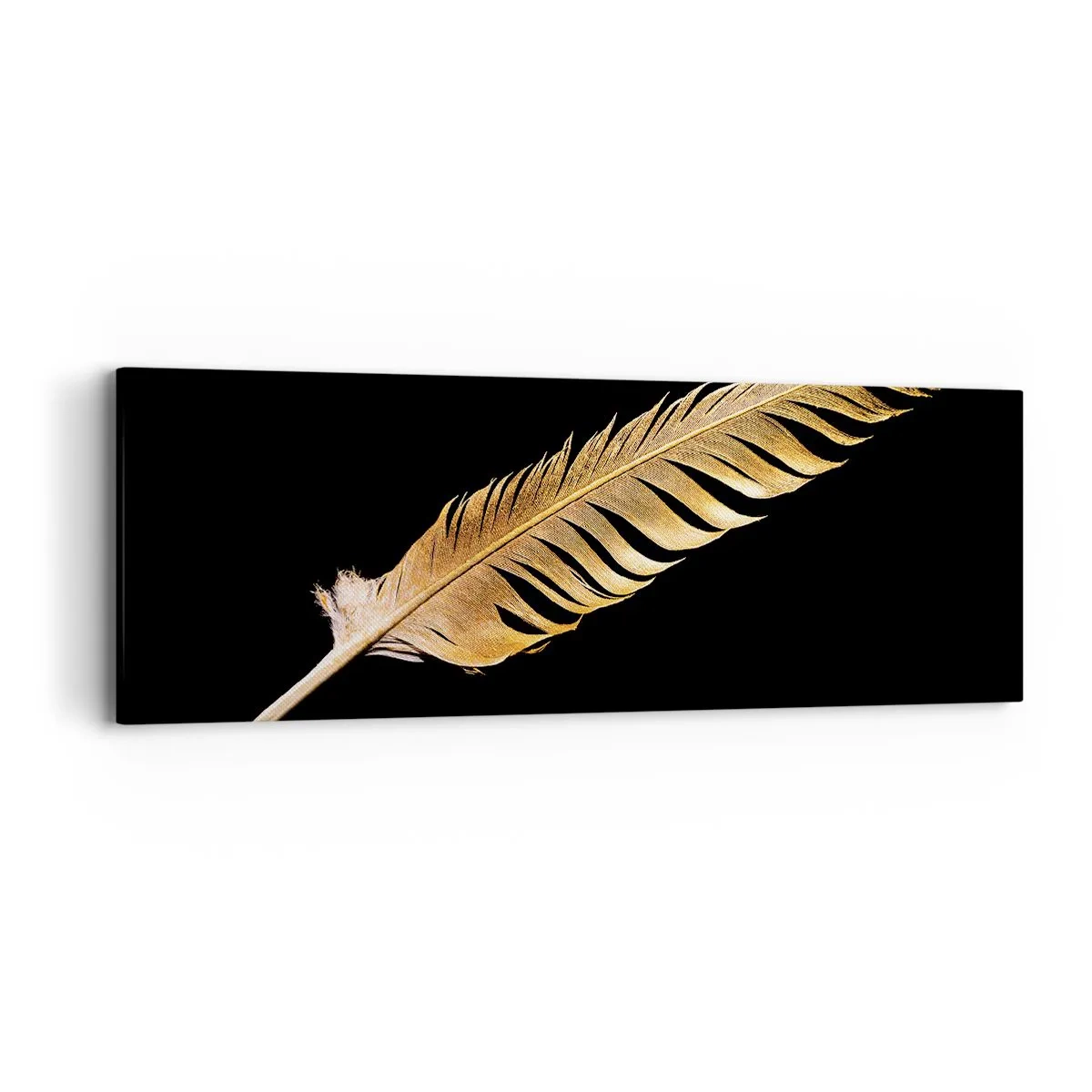 Canvastavla - Bild på duk - Fjäder... - 90x30 cm