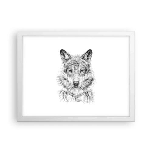 Affisch i vit ram - En född ledare - 40x30 cm