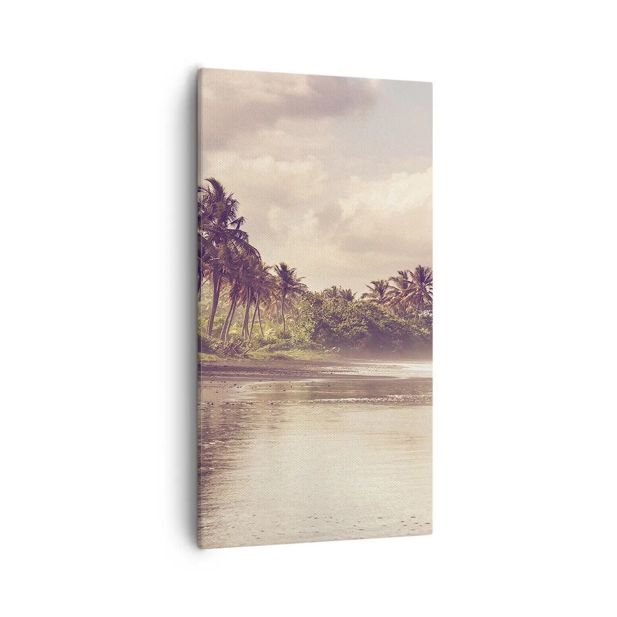 Canvastavla - Bild på duk - Vågornas smekning - 55x100 cm