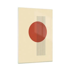 Glastavla - Bild på glas - Cirkel och linjer - 80x120 cm