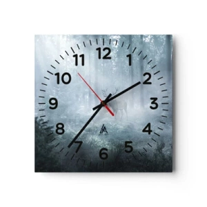 Väggklocka - Klocka på glas - Morgonrond runt godset - 40x40 cm