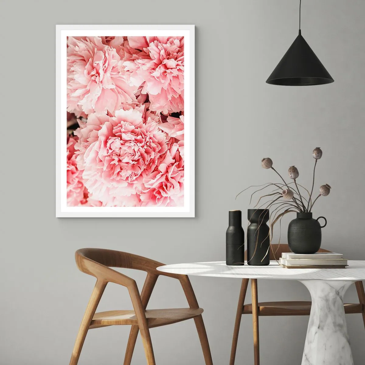 Affisch i vit ram - Rosa dröm - 30x40 cm