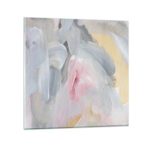 Glastavla - Bild på glas - I en pastellfärgad värld - 40x40 cm
