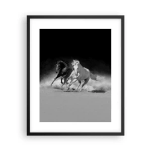 Affisch i svart ram - Frihetens galopp - 40x50 cm