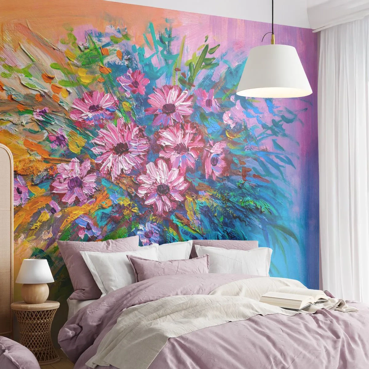 Självhäftande Fototapet Deluxe Sticker - Livets energi - Blommor, Blombukett, Trädgård - 250x175 cm
