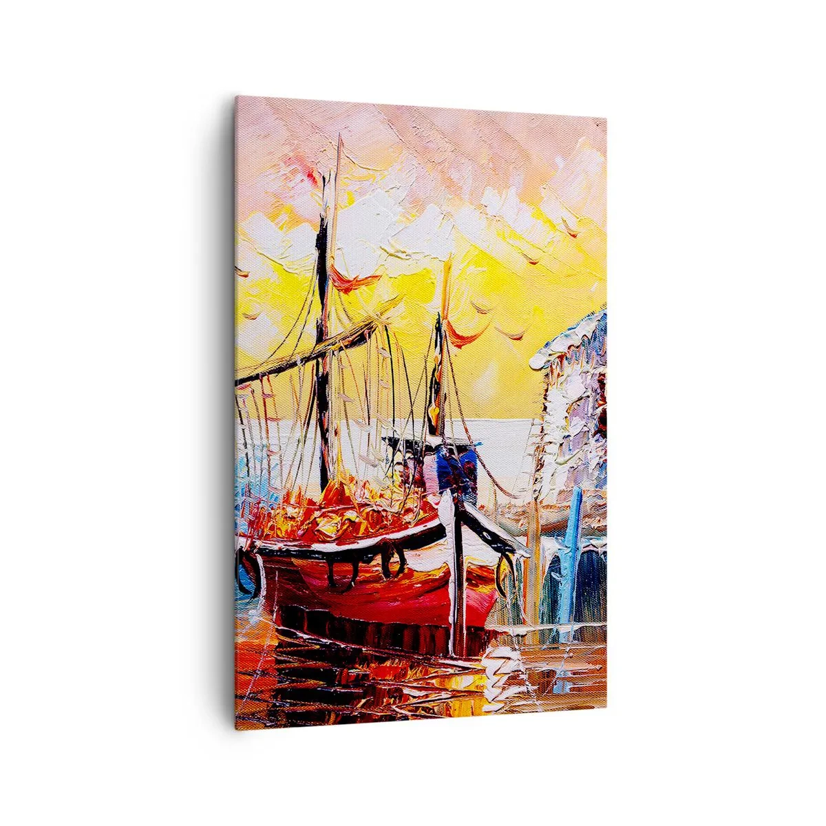 Canvastavla - Bild på duk - Lycklig återresa - 80x120 cm