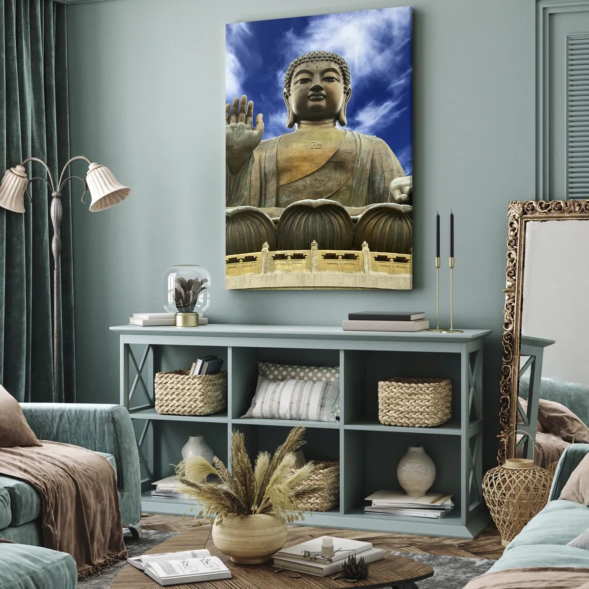 Canvastavla - Bild på duk - Lev utan rädsla - 50x70 cm