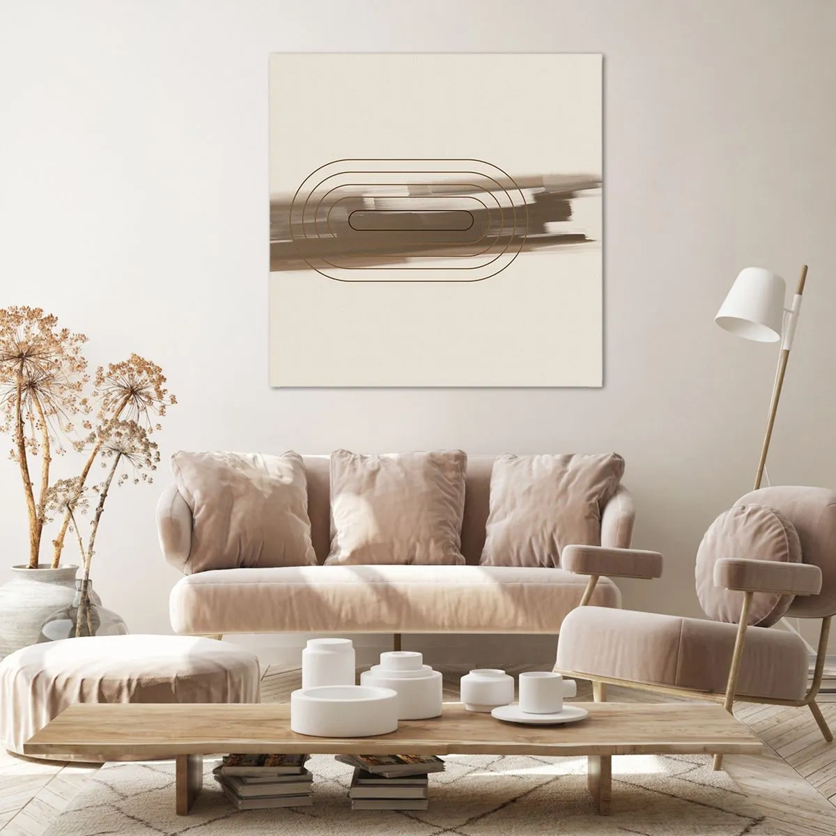 Canvastavla - Bild på duk - Grå blåst - 30x30 cm
