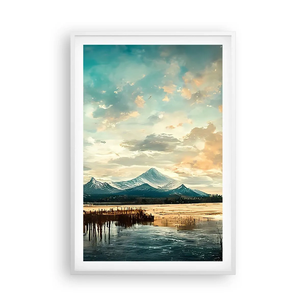 Affisch i vit ram - Under himlens skydd - 61x91 cm