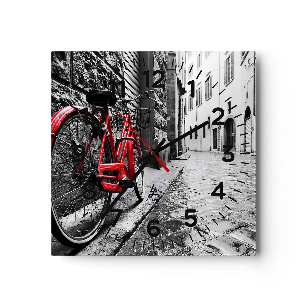 Väggklocka - Klocka på glas - Den riktiga skönheten åldras inte - 40x40 cm