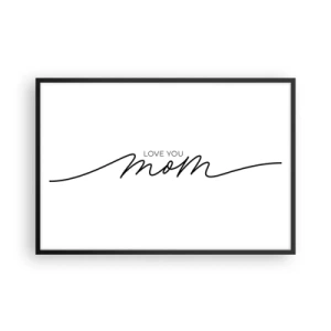 Affisch i svart ram - Jag är mycket rörd - 91x61 cm