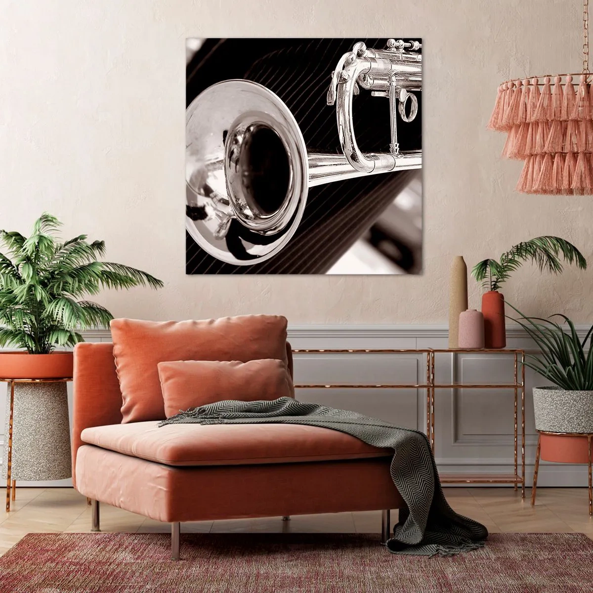 Canvastavla - Bild på duk - Musikresa till 30-talet - 40x40 cm