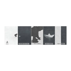Provbit av fototapet Premium Sand - En stor expedition - Unge, Svartvitt, Vatten - 100x30 cm