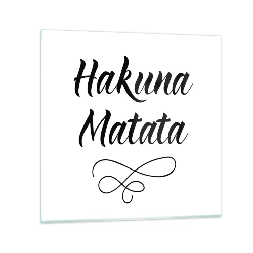 Glastavla - Bild på glas - Bästa rådet - 40x40 cm