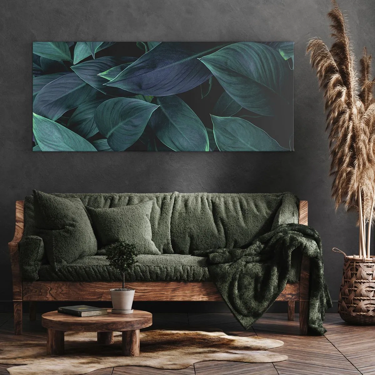 Canvastavla - Bild på duk - Grönskan själv - 160x50 cm