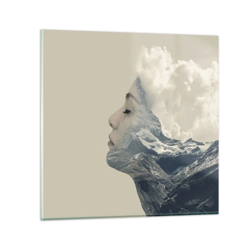 Glastavla - Bild på glas - Elementens skönhet - 60x60 cm