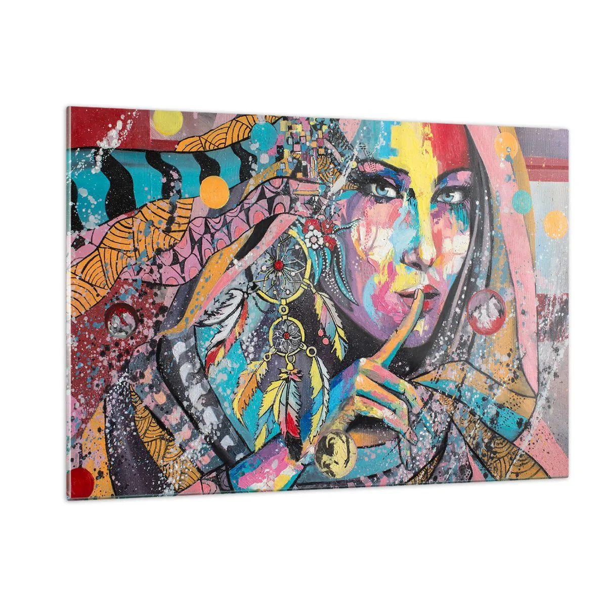 Glastavla - Bild på glas - Var tyst tills du förstår - 120x80 cm