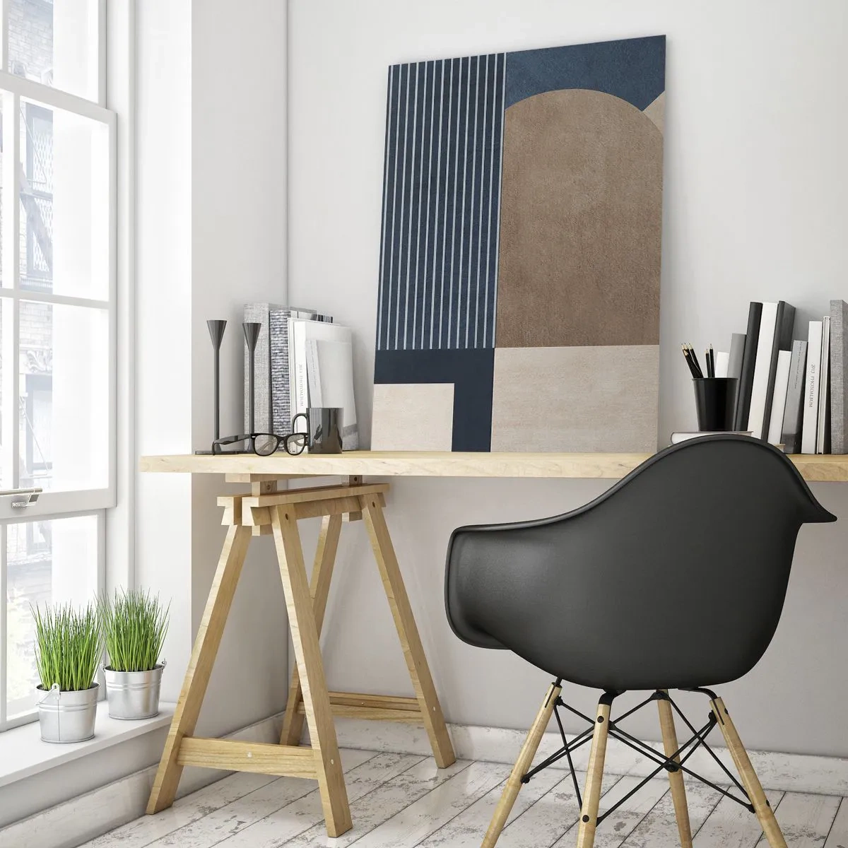 Glastavla - Bild på glas - Komposition av enkelhet och rundhet - 80x120 cm