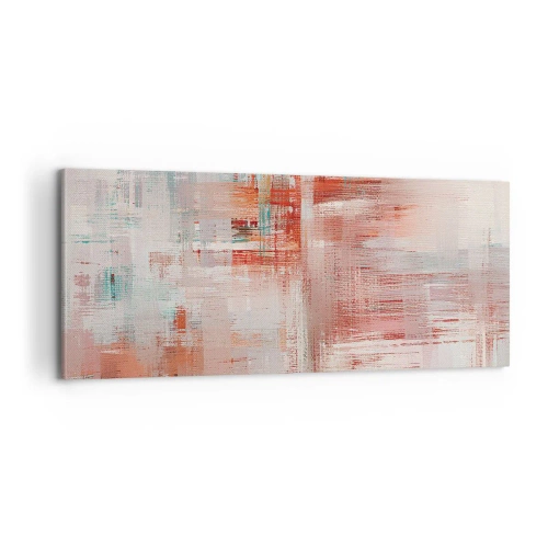 Canvastavla - Bild på duk - Dimmigt. Rosa - 100x40 cm