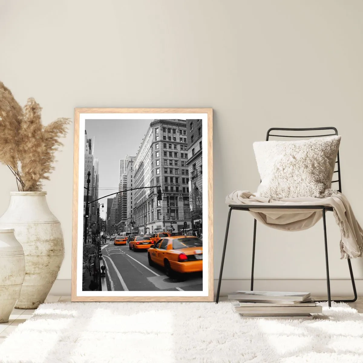 Affisch i ram av ljusek - Storstadens solar - 30x40 cm