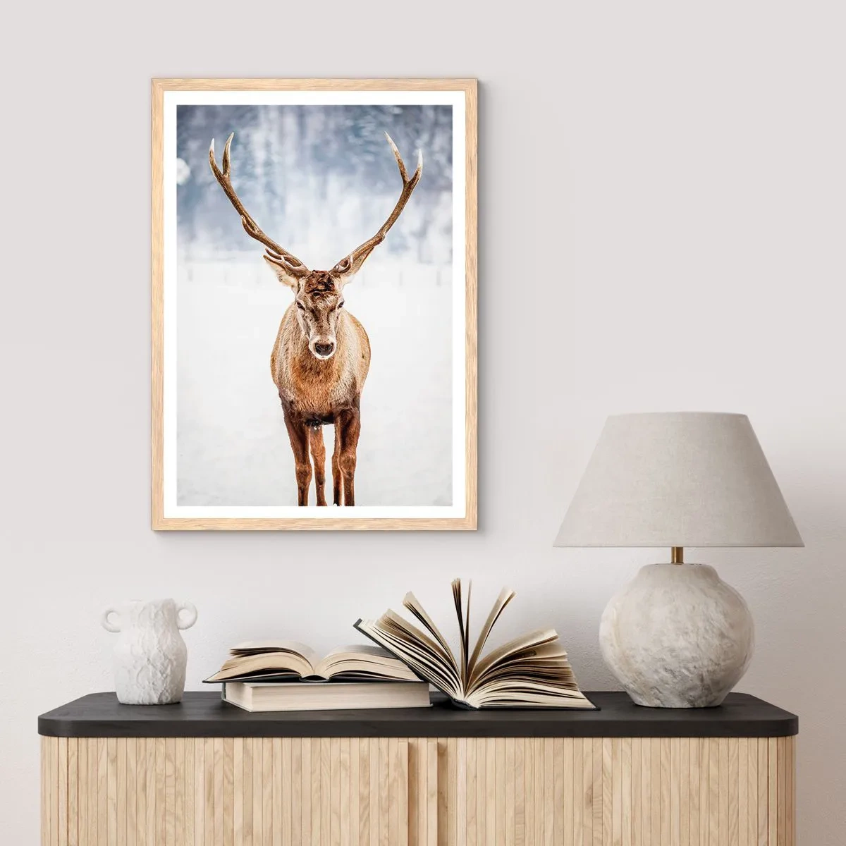 Affisch i ram av ljusek - Rakt från snödimman - 61x91 cm