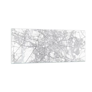 Glastavla - Bild på glas - Berlins blomma - 100x40 cm