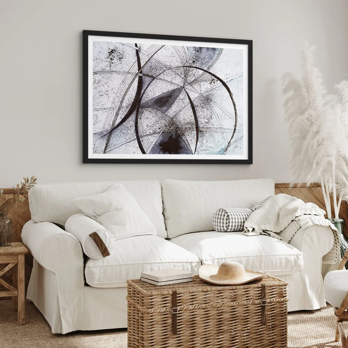 Affisch i svart ram - Futuristisk fantasi - 50x40 cm