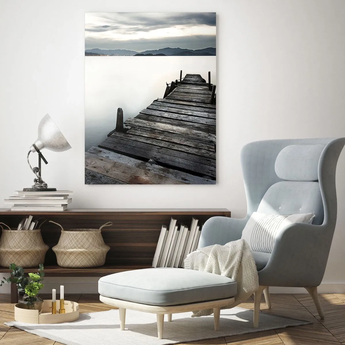Glastavla - Bild på glas - Doppa sig i lugnet - 70x100 cm