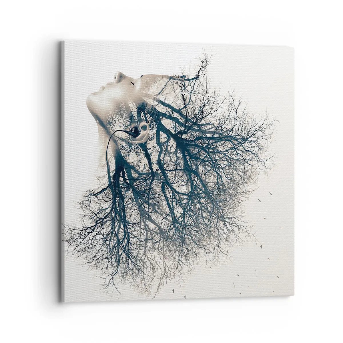 Canvastavla - Bild på duk - Lyssnar på trädens viskningar - 70x70 cm