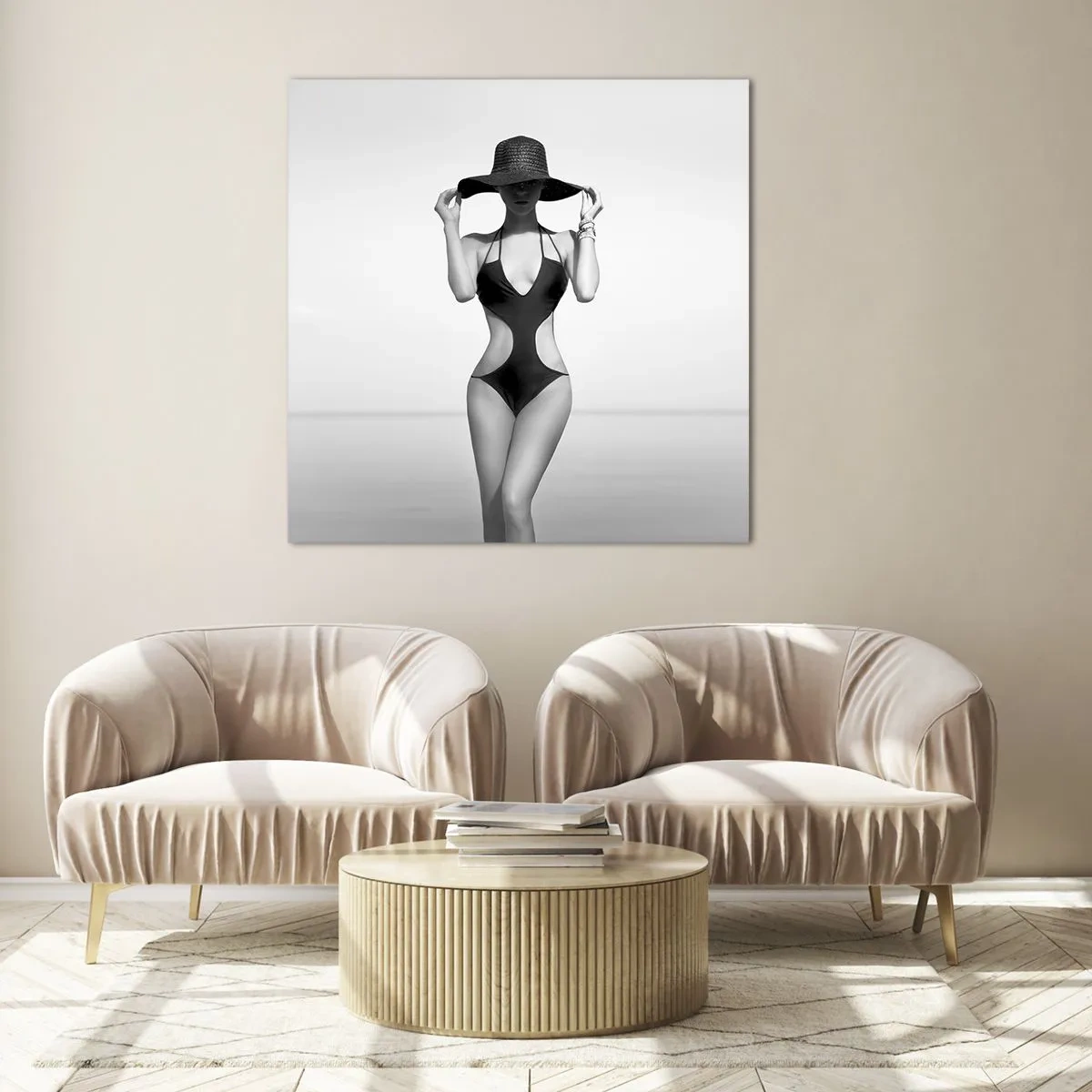 Glastavla - Bild på glas - Mitt förnamn är: Elegans - 30x30 cm