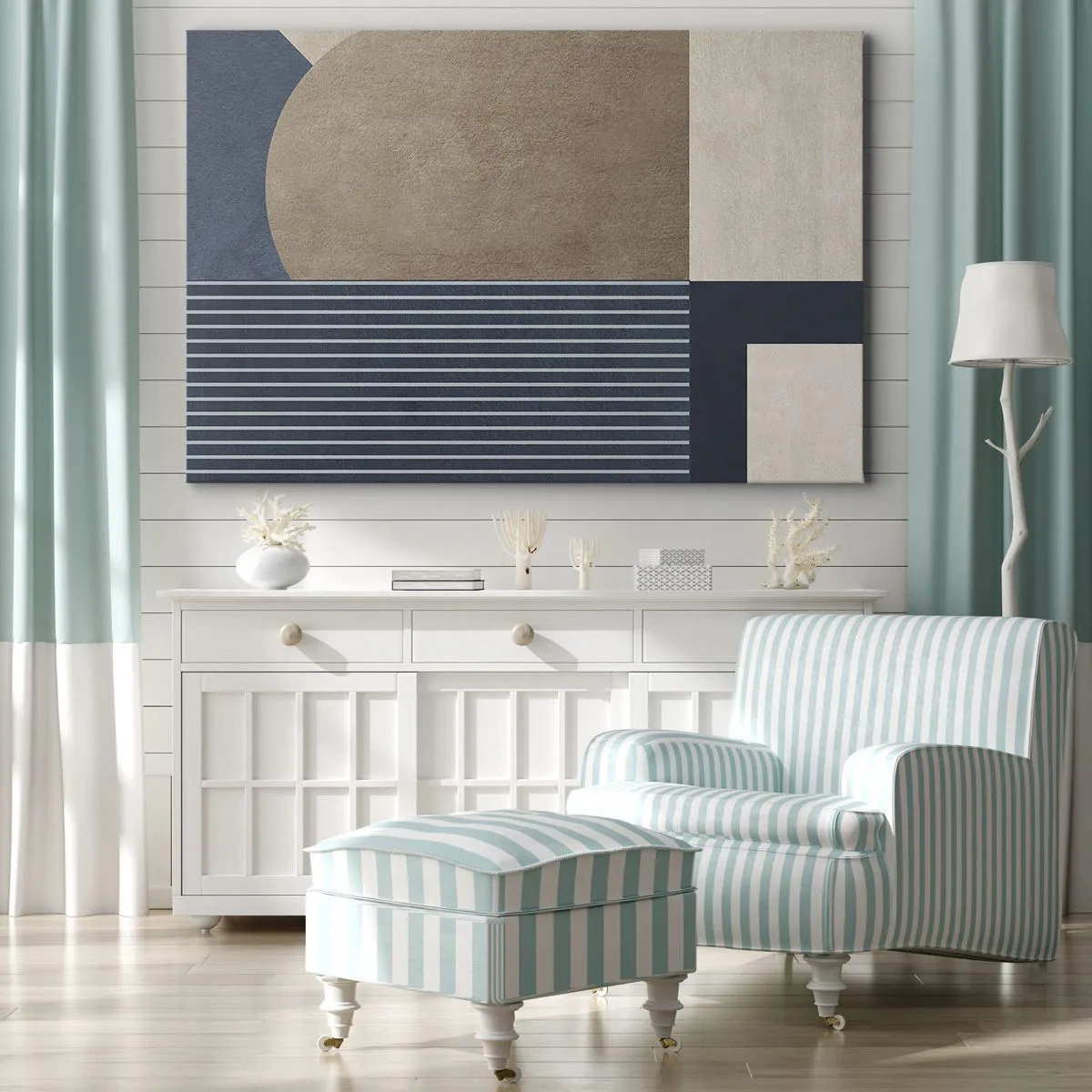 Canvastavla - Bild på duk - Komposition av enkelhet och rundhet - 120x80 cm