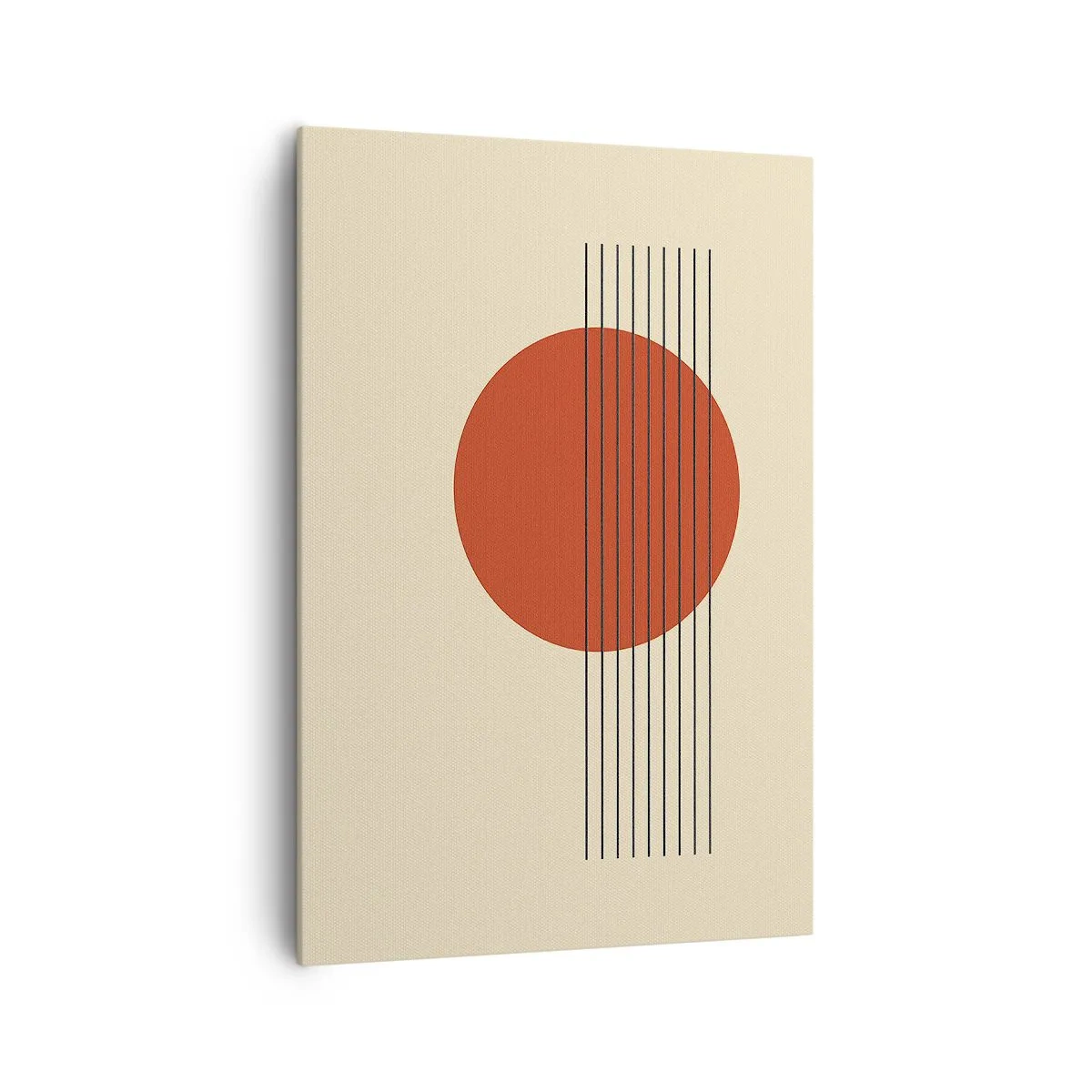 Canvastavla - Bild på duk - Cirkel och linjer - 70x100 cm