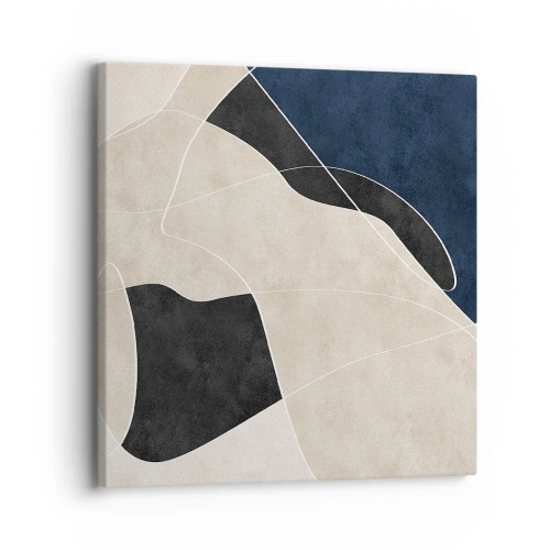 Canvastavla - Bild på duk - Abstrakt komposition - färgkontrast - 30x30 cm