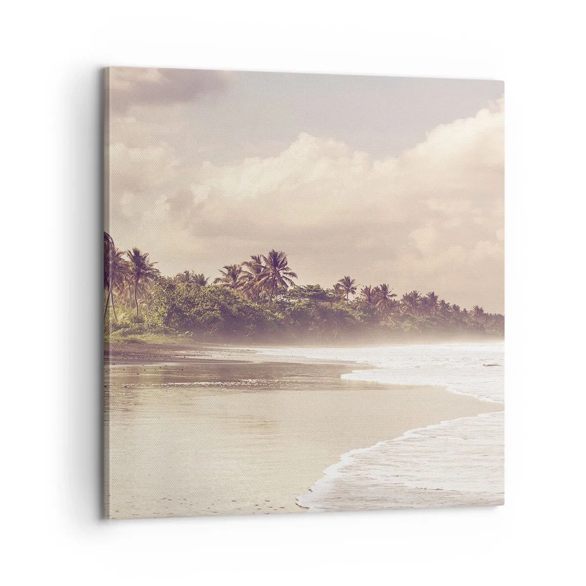 Canvastavla - Bild på duk - Vågornas smekning - 60x60 cm