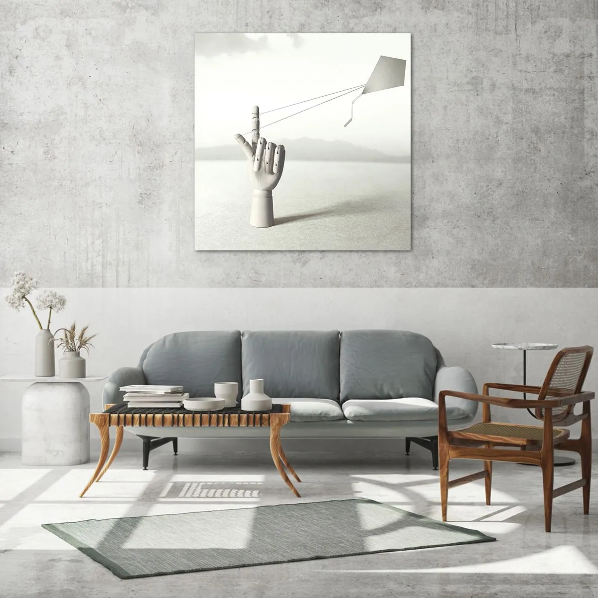 Glastavla - Bild på glas - Test av styrka - 70x70 cm