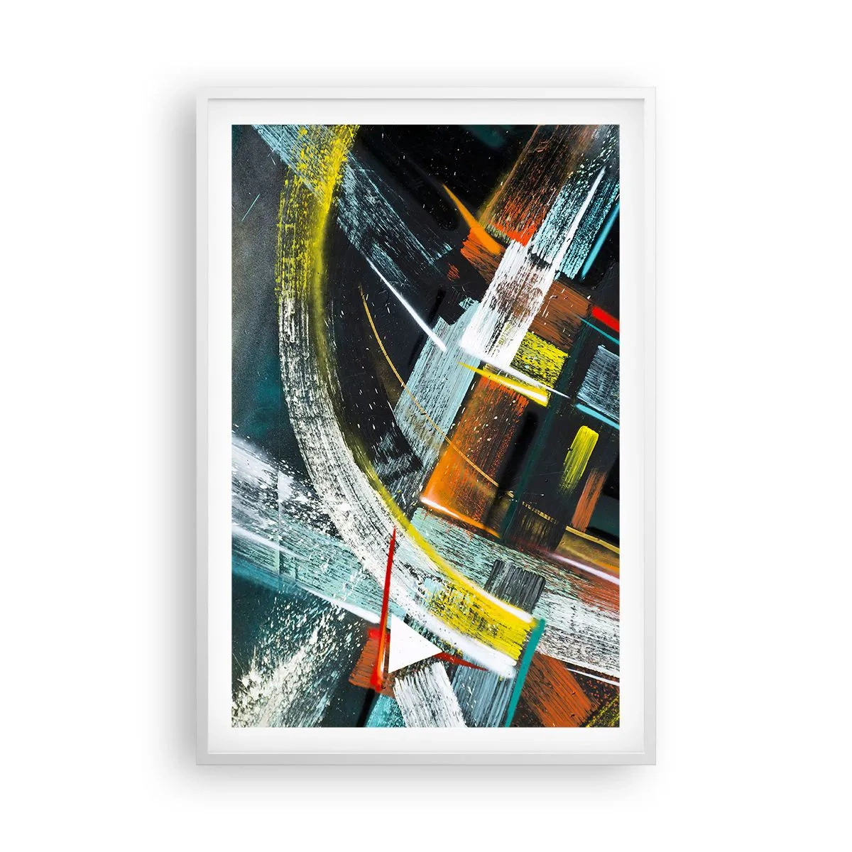 Affisch i vit ram - Rörelsens energi - 61x91 cm