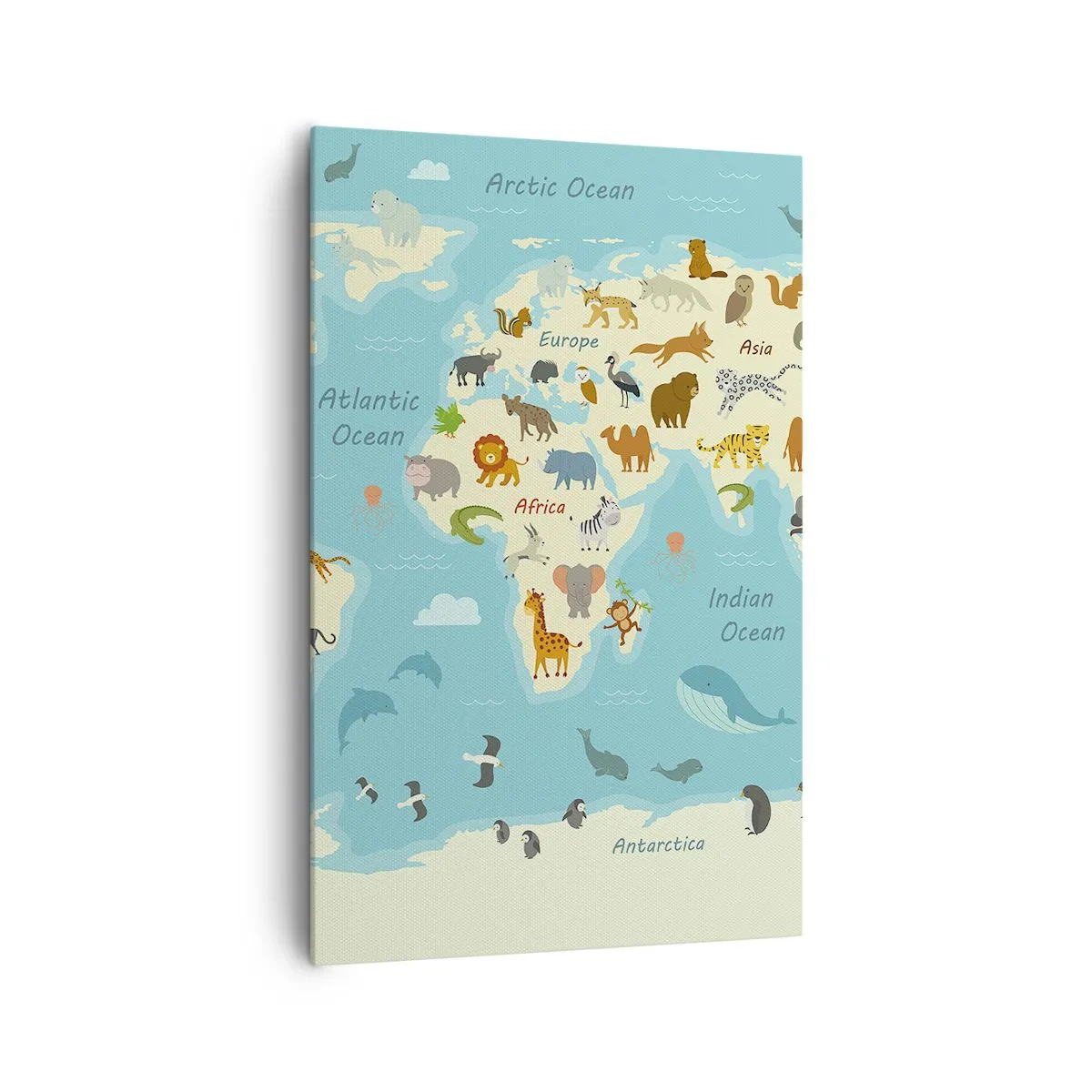 Canvastavla - Bild på duk - Goda grannar - 80x120 cm