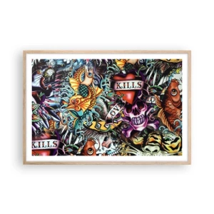 Affisch i ram av ljusek - Tatuerarens dröm - 91x61 cm