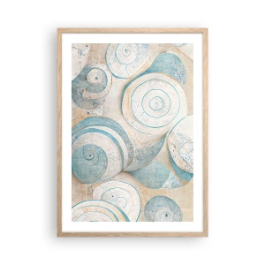 Affisch i ram av ljusek - Vad döljer musslan? - 50x70 cm