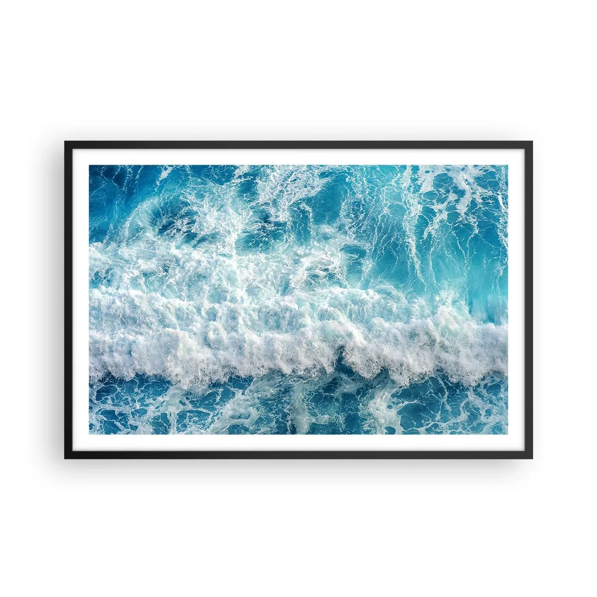 Affisch i svart ram - Glatt och hoppande - 91x61 cm