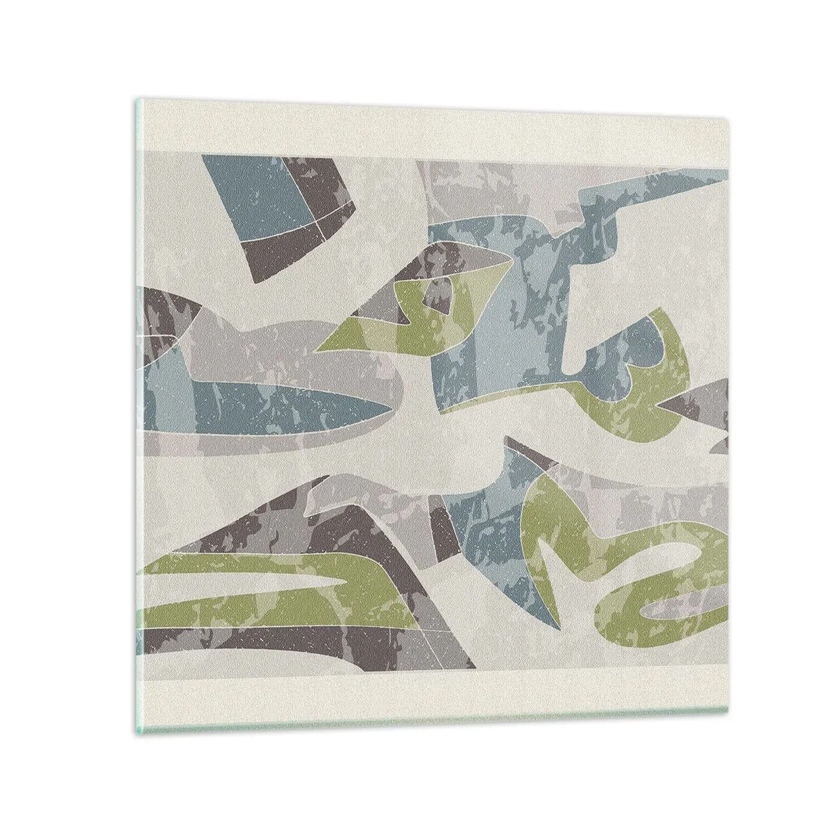 Glastavla - Bild på glas - Komposition bakom glas - 30x30 cm